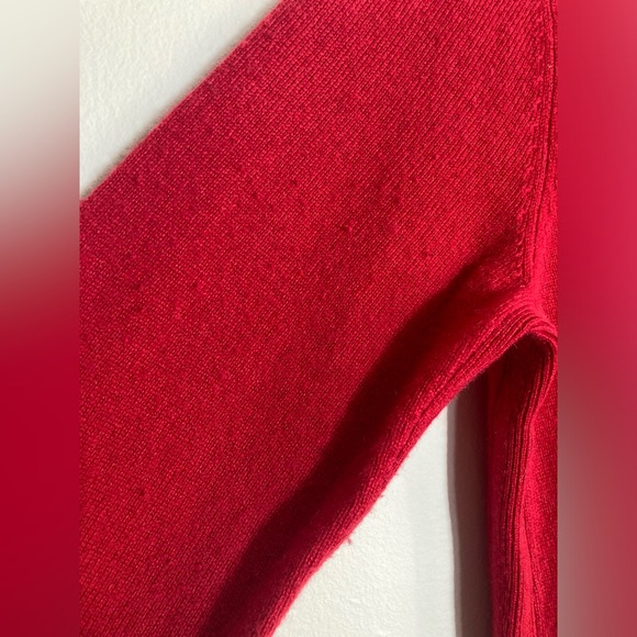 Rag And Bone Red Cashmere Sweater Crewneck Size S/M red fall cozy soft casual - Picture 7 of 8